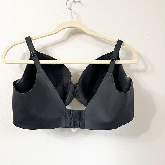 Cacique Womens Black Bra 38D Lightly Lined Full Coverage Underwired Back Closure - Picture 2 of 10